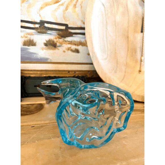 Vintage L.E. Smith Light Blue Art Glass Bird in Flight – 8.75" Figurine - Picture 2 of 5